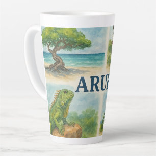 Tasse Latte Aruba multivu aquarelle