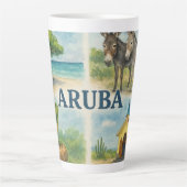 Tasse Latte Aruba multivu aquarelle (Devant)