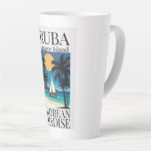 Tasse Latte Aruba, une île heureuse (Angle droit)