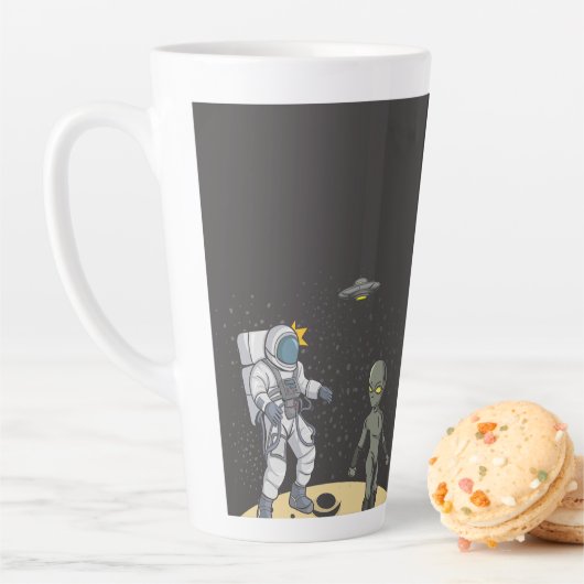 Tasse Latte Astronaute et alien (En situation)