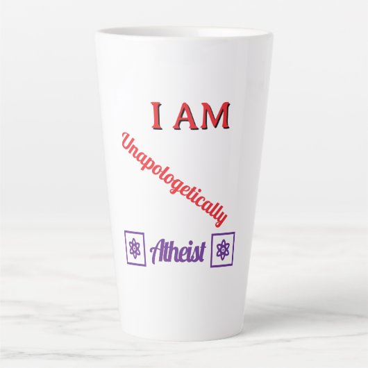 Tasse Latte Athée sans excuses (Devant)