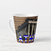 Tasse Latte Athènes Grèce (Angle gauche)