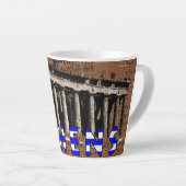 Tasse Latte Athènes Grèce (Angle droit)