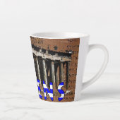 Tasse Latte Athènes Grèce (Droite)