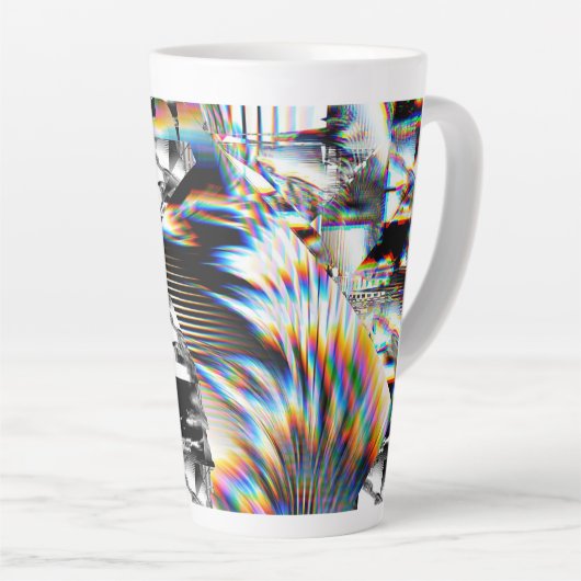 Tasse Latte Attaque arc-en-ciel (Angle droit)