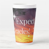 Tasse Latte Attendez-vous à Miracles Sparkle Sunset Inspiratio (Devant)