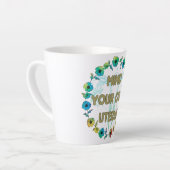 Tasse Latte Attention à votre propre utérus | Pro-choix (Angle gauche)