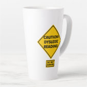 Tasse Latte Attention : Lecture dyslexique (Angle droit)