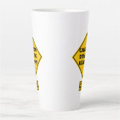Tasse Latte Attention : Lecture dyslexique (Devant)