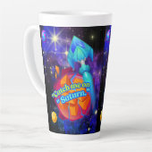 Tasse Latte Attrape-moi sur Saturne (Angle gauche)