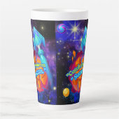 Tasse Latte Attrape-moi sur Saturne (Devant)