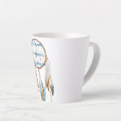 Tasse Latte Attrape-rêve Turquoise Marron (Angle droit)