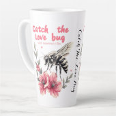 Tasse Latte Attrapez le Bug de l'Amour pour la Saint-Valentin (Angle gauche)