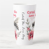 Tasse Latte Attrapez le Bug de l'Amour pour la Saint-Valentin (Devant)