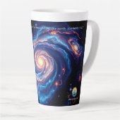 Tasse Latte Au début, Dieu et Verse de création (Angle droit)