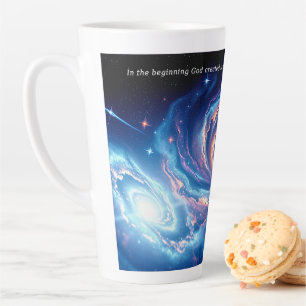 Tasse Latte Au début, Dieu et Verse de création