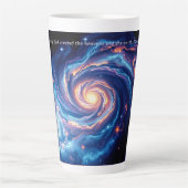 Tasse Latte Au début, Dieu et Verse de création (Devant)