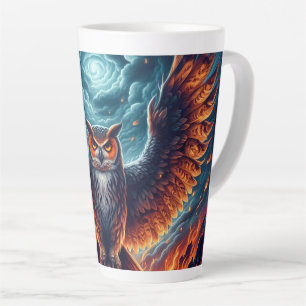 Tasse Latte Au-dessus et au-dessous - Wise Owl Art