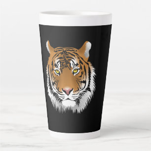 Tasse Latte au Visage de Tigre