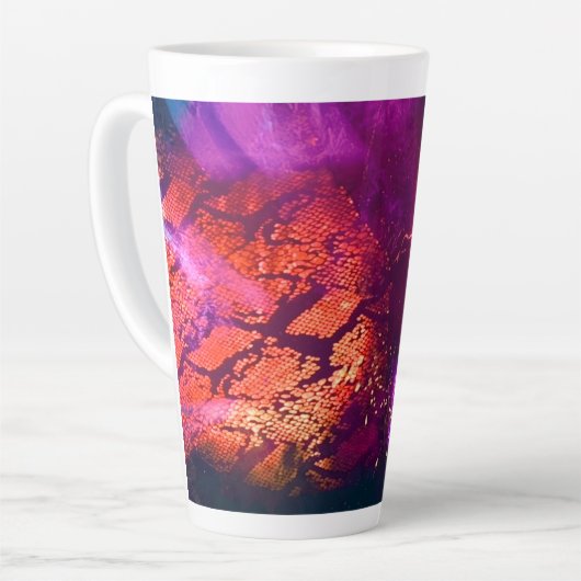 Tasse Latte Aurora-Inspired Luxury Art (Angle gauche)