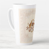 Tasse Latte Australie Armoiries Tint Brown (Angle gauche)