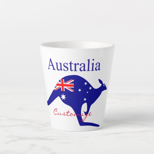 Tasse Latte Australie Drapeau Kangaroo Thunder_Cove (Devant)