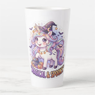 Tasse Latte Autocollant de licorne magique et effrayant pour H