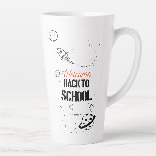 Tasse Latte Autocollant mural (Droite)