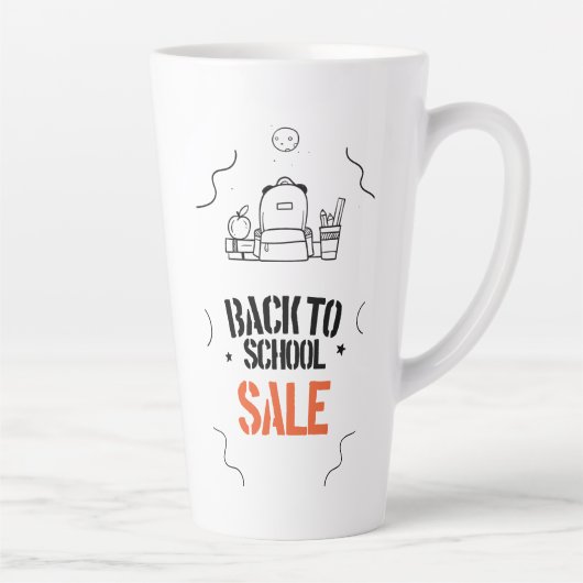 Tasse Latte Autocollant mural (Droite)