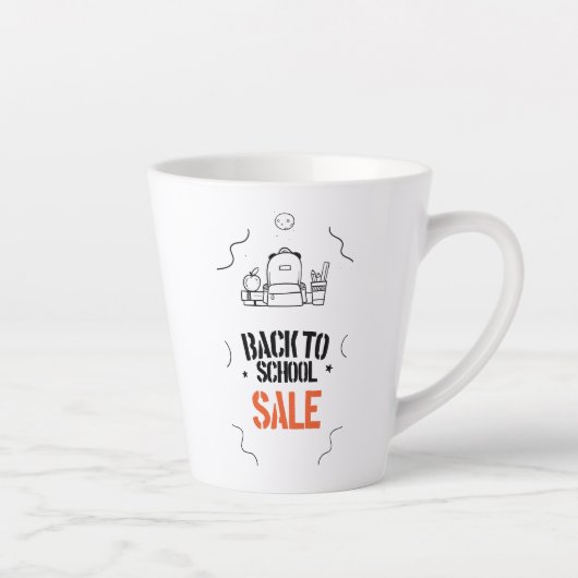Tasse Latte Autocollant mural (Droite)