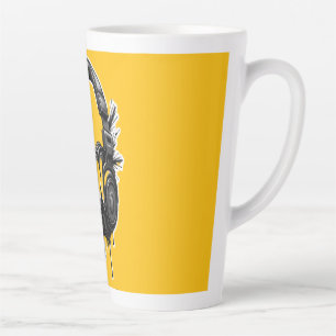 Tasse Latte Autocollant Street Art Casque RUN
