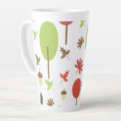 Tasse Latte Automne Arbres Feuille Acorn saisonnier (Angle gauche)