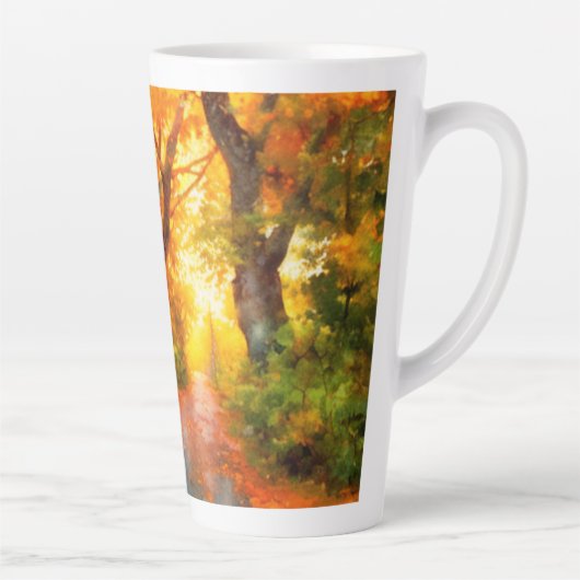 Tasse Latte Automne/Automne/Automne/Feuille/Nature (Droite)
