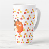 Tasse Latte Automne/automne/citrouille (Angle droit)