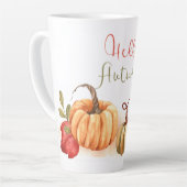 Tasse Latte Automne - Citrouille Bonjour Automne (Angle gauche)