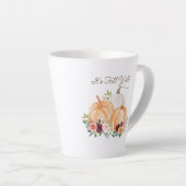 Tasse Latte Automne Citrouilles et fleurs d'automne (Angle droit)