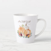 Tasse Latte Automne Citrouilles et fleurs d'automne (Droite)