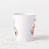 Tasse Latte Automne Citrouilles et fleurs d'automne (Devant)