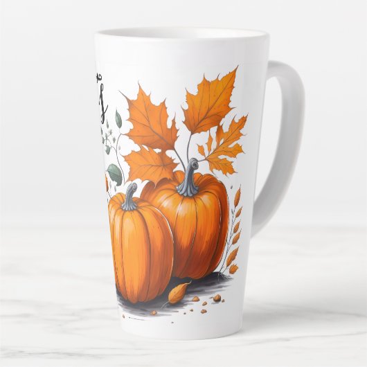 Tasse Latte Automne cosy (Angle droit)