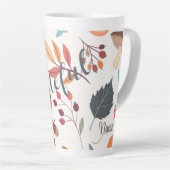 Tasse Latte Automne Design "reconnaissant" & Nom 17oz Latte Mu (Angle droit)
