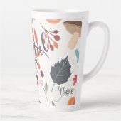 Tasse Latte Automne Design "reconnaissant" & Nom 17oz Latte Mu (Droite)