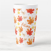 Tasse Latte Automne Feuillage Automne Feuilles Automne (Devant)