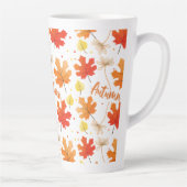 Tasse Latte Automne Feuillage Automne Feuilles Automne (Droite)