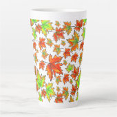 Tasse Latte Automne rouge orange feuille érable feuille (Devant)