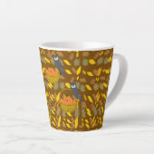 Tasse Latte Autumn Owl Pumpkin Pattern Latte Mug	 (Angle droit)