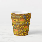 Tasse Latte Autumn Owl Pumpkin Pattern Latte Mug	 (Devant)