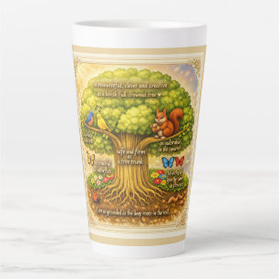 Tasse Latte avancer tout au long de la journée de manière régu