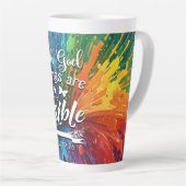 Tasse Latte Avec Dieu Matthieu 19-26 (Angle droit)