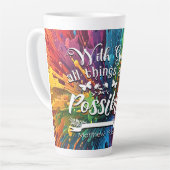 Tasse Latte Avec Dieu Matthieu 19-26 (Angle gauche)