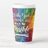 Tasse Latte Avec Dieu Matthieu 19-26 (Devant)